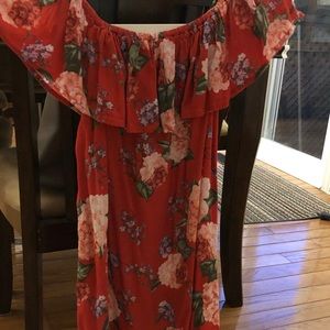 Red floral forever 21 dress